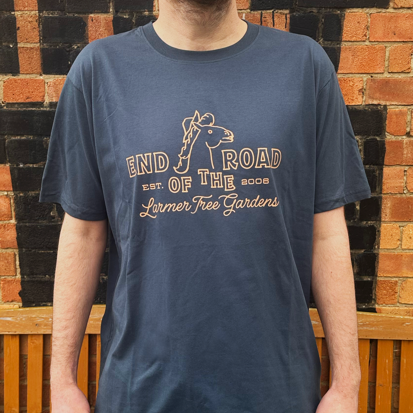 2025 Navy with Orange Horse Logo T-Shirt