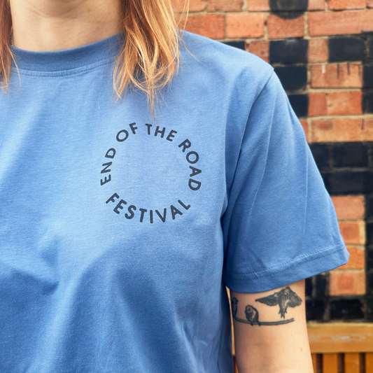 2025 Blue with Orange Tiger Back Logo T-Shirt